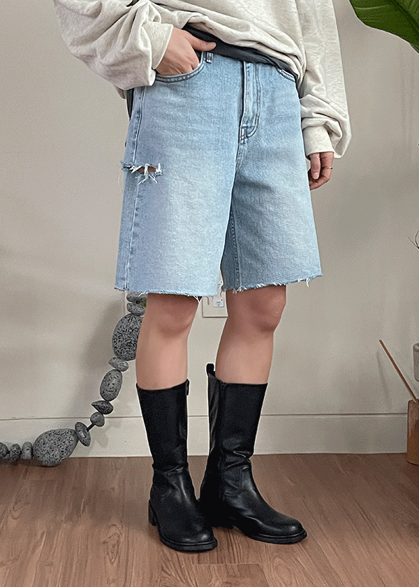 글리치 모드 데님 Pants