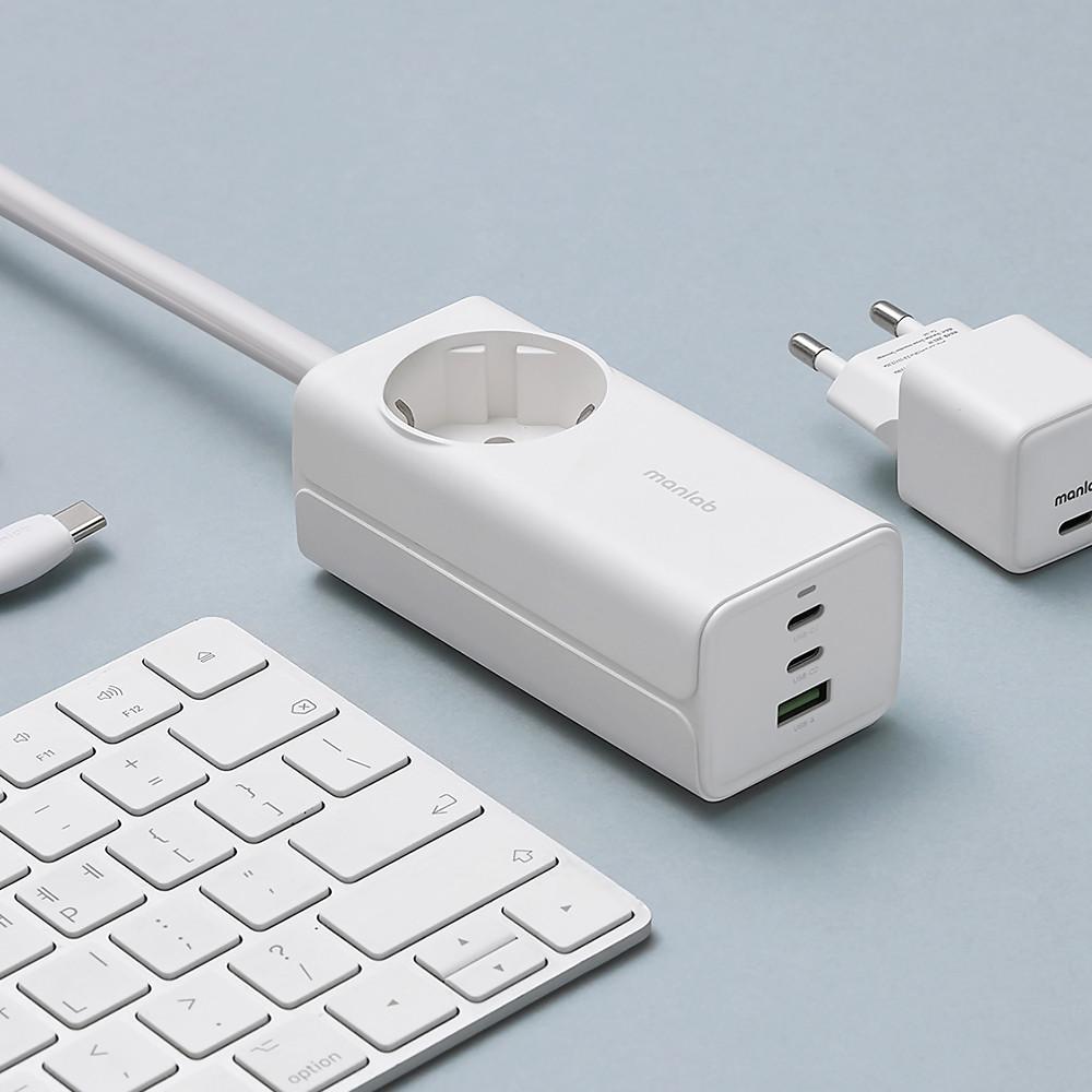 만렙 65W GaN 3포트 스마트 멀티탭 고속충전기