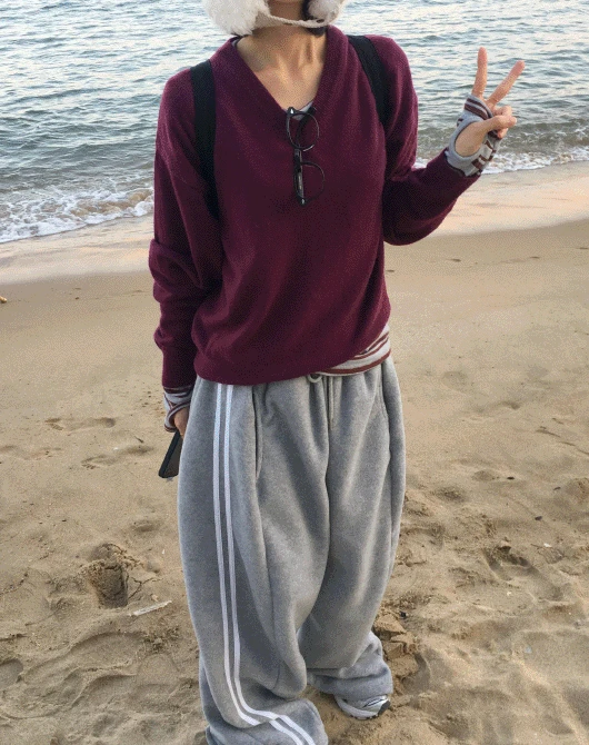 추천! 다윗 5컬러 캐시미어 V넥 knit (5color)