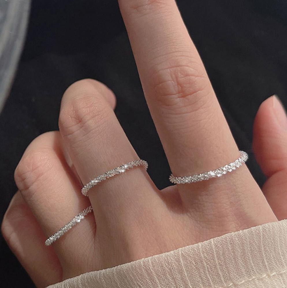 실버925 순은 여자 체인 은반지 테니스 레이어드반지 팡파르 네이버쇼핑 여자친구 선물