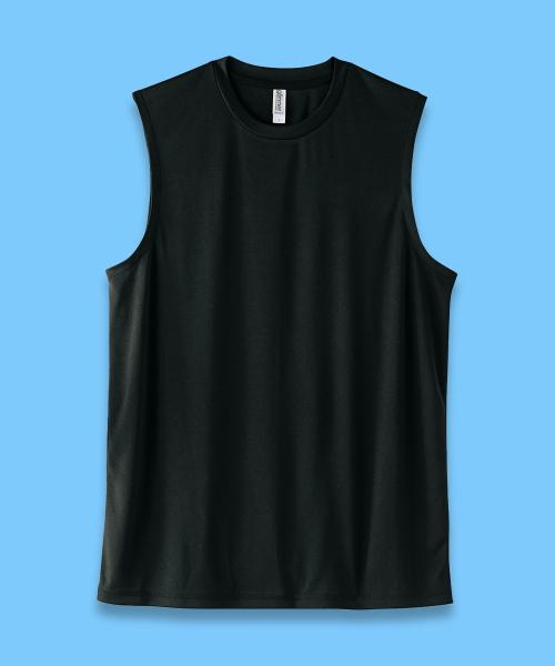 에어쿨링 소프트 기능성 쿨론 무지 나시 티셔츠_블랙