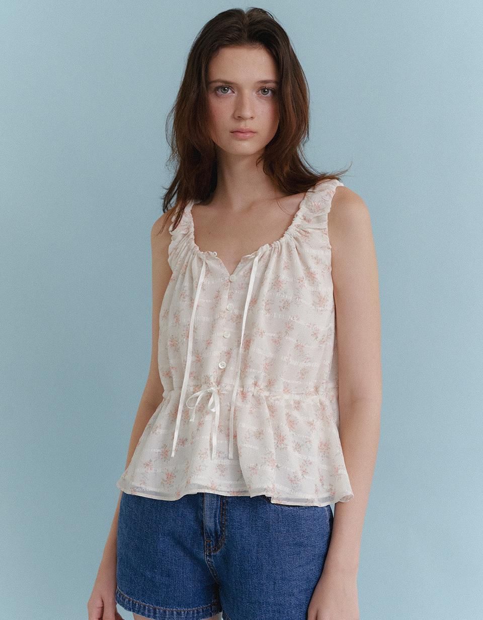 Flower Ribbon Sleeveless (Ivory)