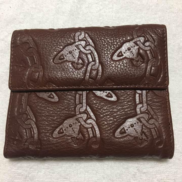 Vivienne ヴィヴィアンウエストウッド 型押折財布 茶色 ブラウン