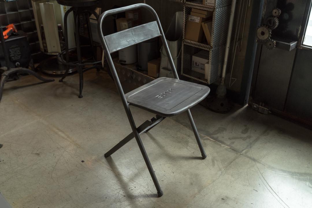 푸에브코 PUEBCO / VINTAGE STEEL FOLDING CHAIR / Natural
