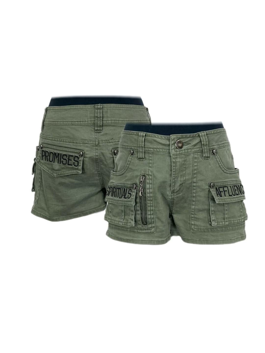 khaki punk cargo shorts | 후루츠패밀리