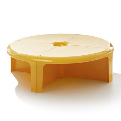 4/4 table & Shelf honey yellow