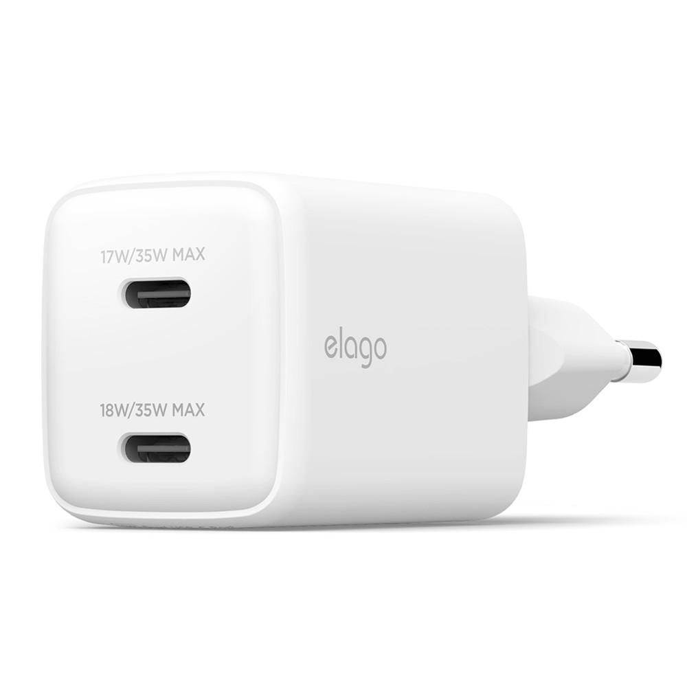 엘라고 35W PD PPS USB-C타입 고속 충전 듀얼 어댑터 : 엘라고