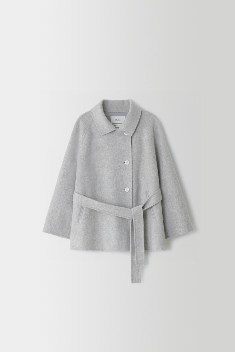 Roen  Half  Handmade Coat  ( Light Gray )