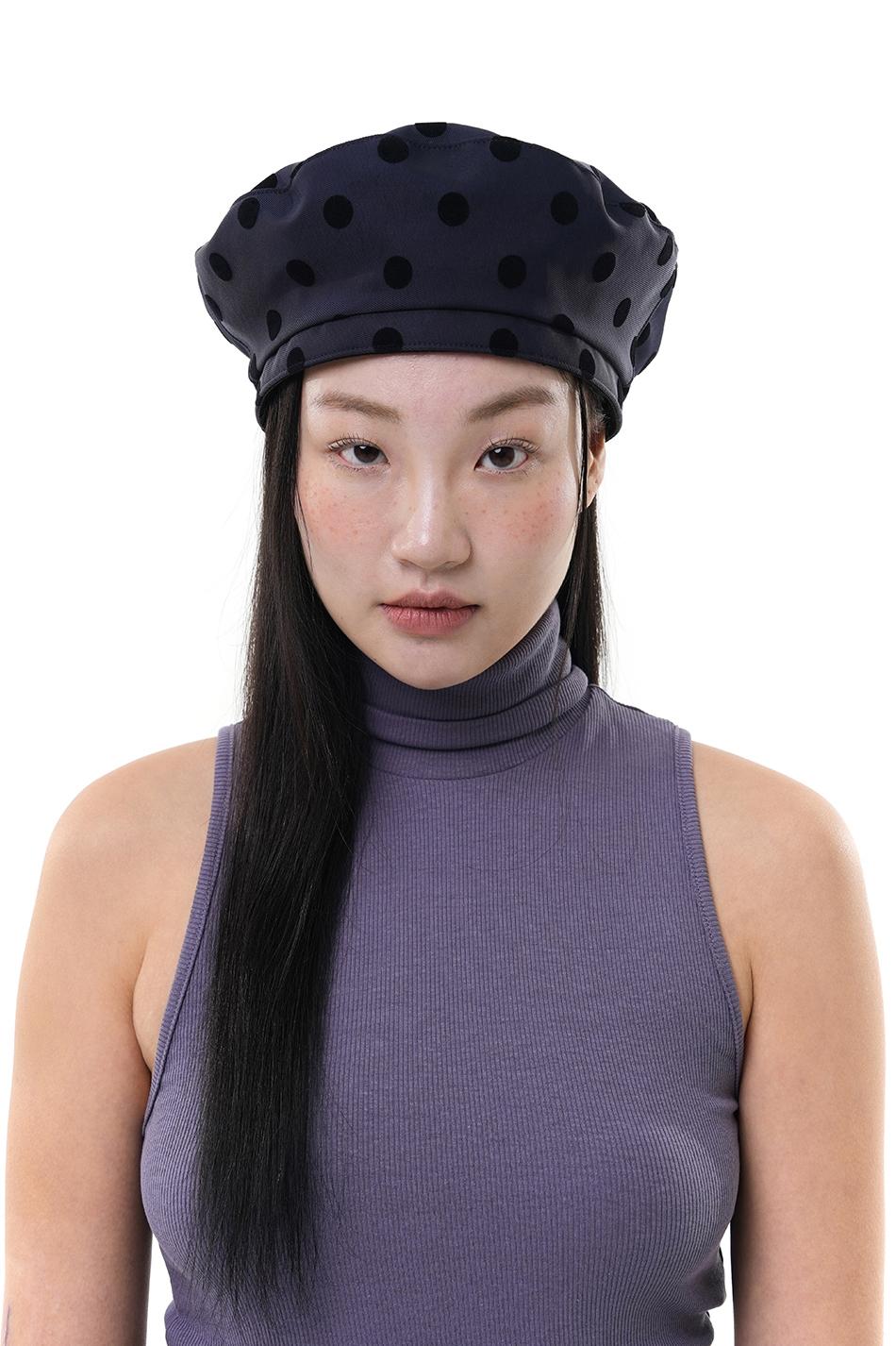 DOT BERET HAT / NAVY