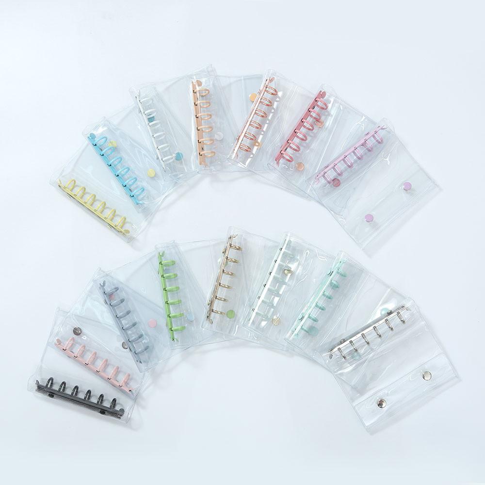 더블 칼라 투명 6공 다이어리 커버 - 투버튼 A7 감성디자인