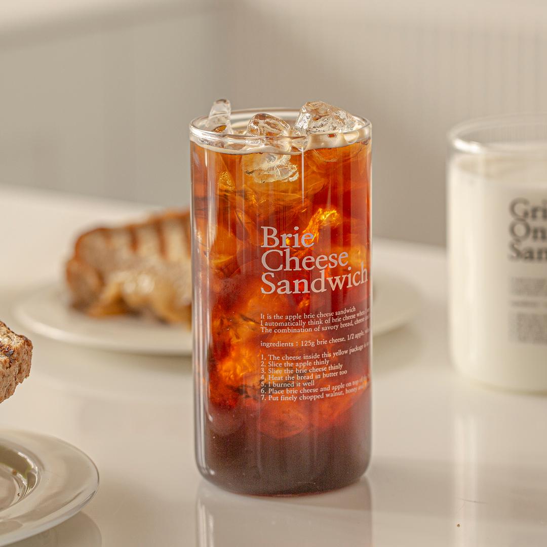 brie cheese sandwich glass