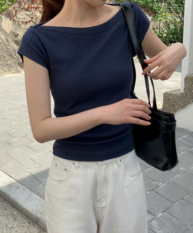 니어웨어 [여름신상🏖] 알피 보트넥 반팔티 (4color)