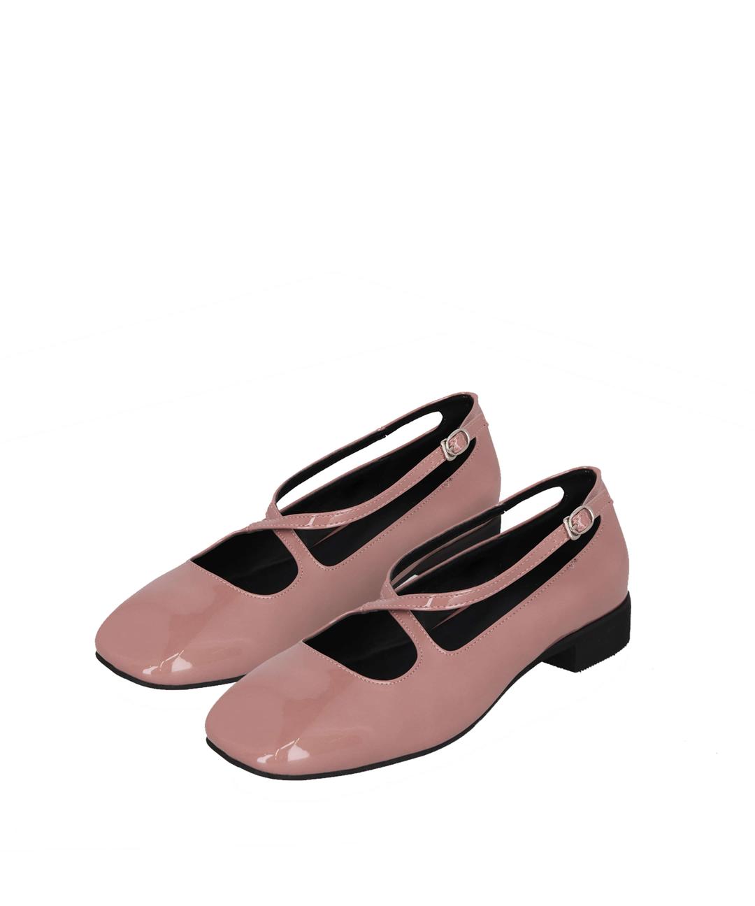Rosy enamel loafer