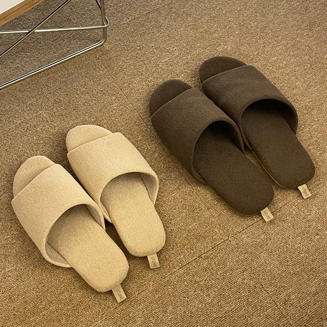 심플 패브릭 남녀공용 커플 슬리퍼 2color 자취 신혼부부 집들이 거실화 실내화
