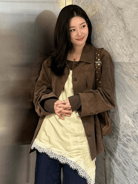 [온앤온] 셔츠 스웨이드 점퍼 NEL6SM223_94