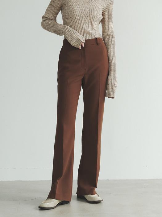 [KRISTIN] Sleek trapez fit slacks_cherry wood