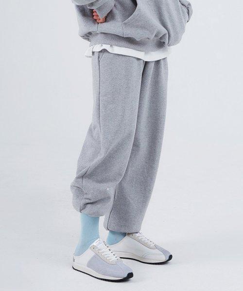 오버핏 조거 밴딩 팬츠 그레이