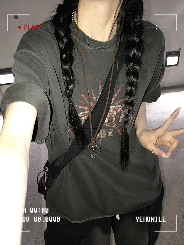 [unisex] 유노 피그먼트 반팔 티셔츠