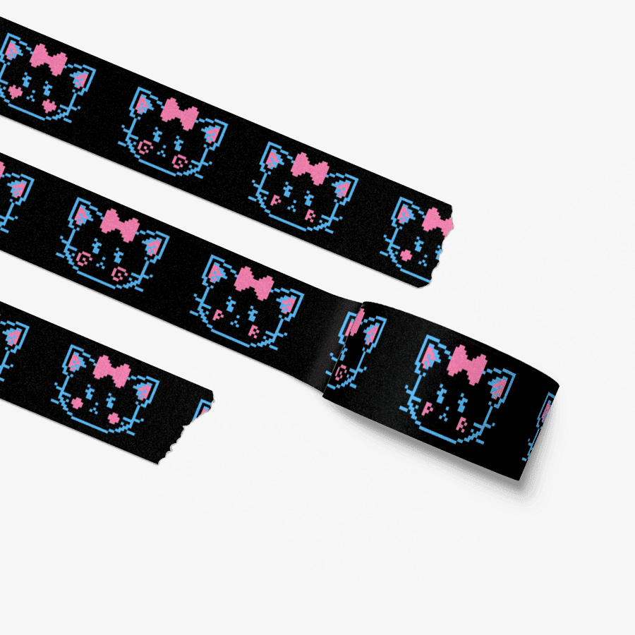 하파랑피HAPARANGPY 파랑의 볼따구 마스킹테이프 블랙 ㅣ 마플샵