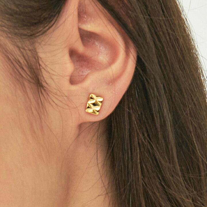 Motif Silver Earring Ie278 [Gold]