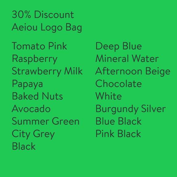 30% Discount Aeiou Logo Bag B grade
