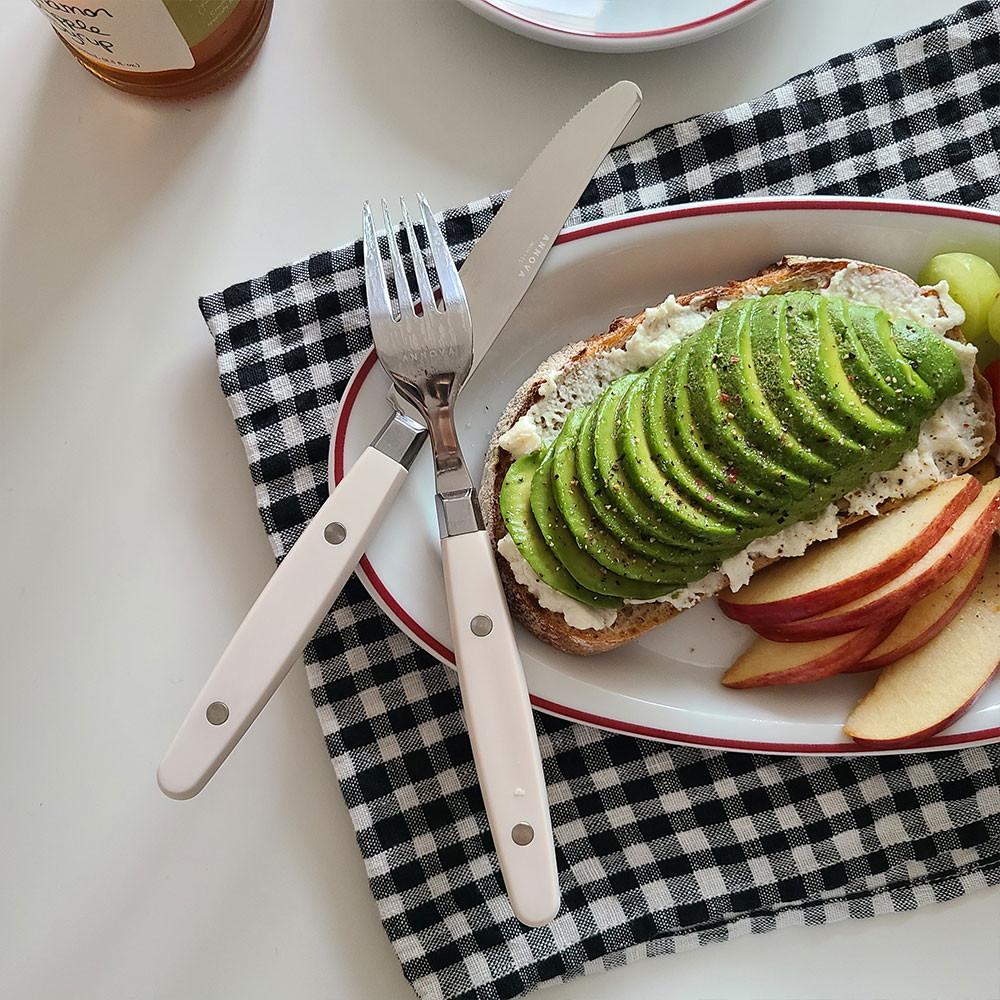 미국수입 아노바 클래식 레트로 리벳 커트러리 파스타 디너포크