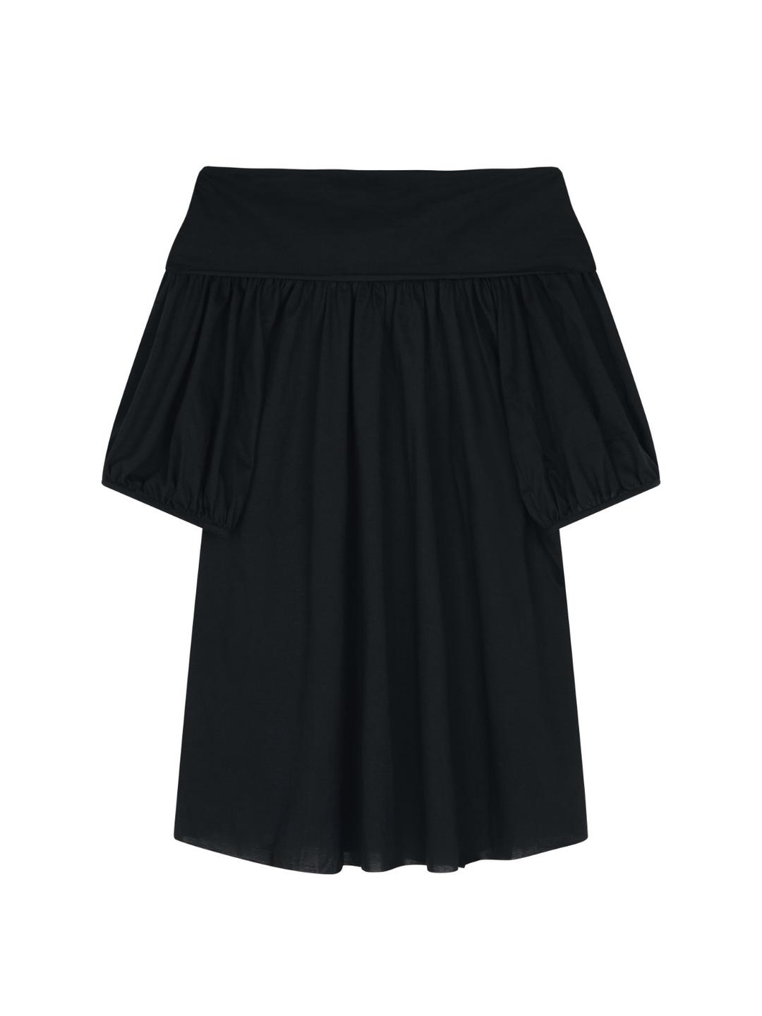 Back Ribbon Top - Black
