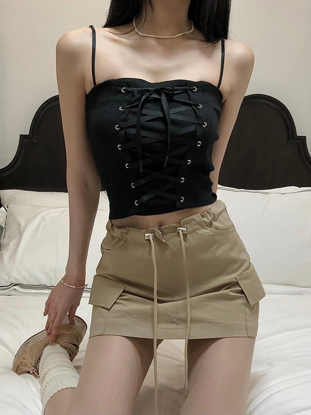 Corset ribbon Top