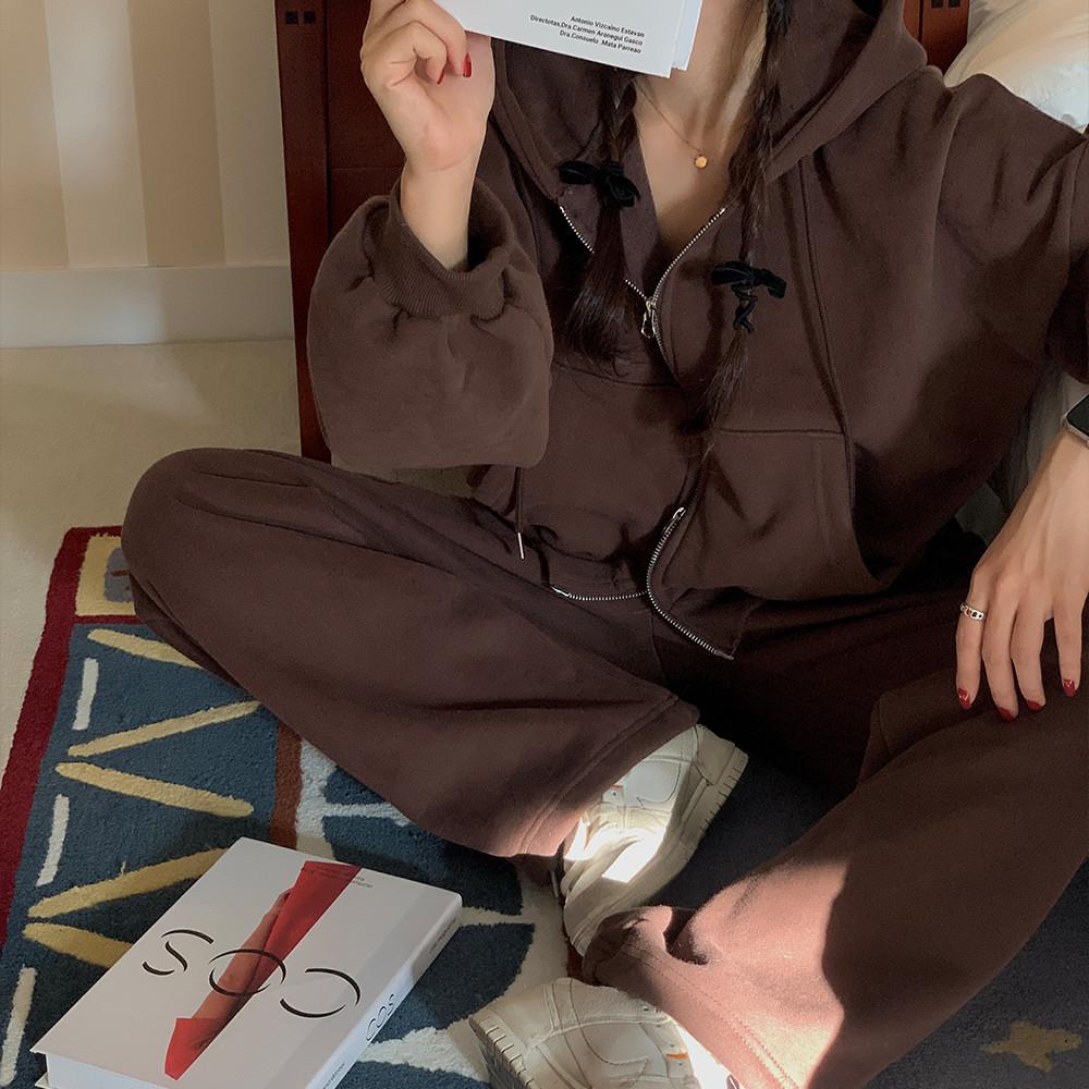 [세트가능] 베어리 여성기모카고바지 투웨이집업 트레이닝셋업 (6color)