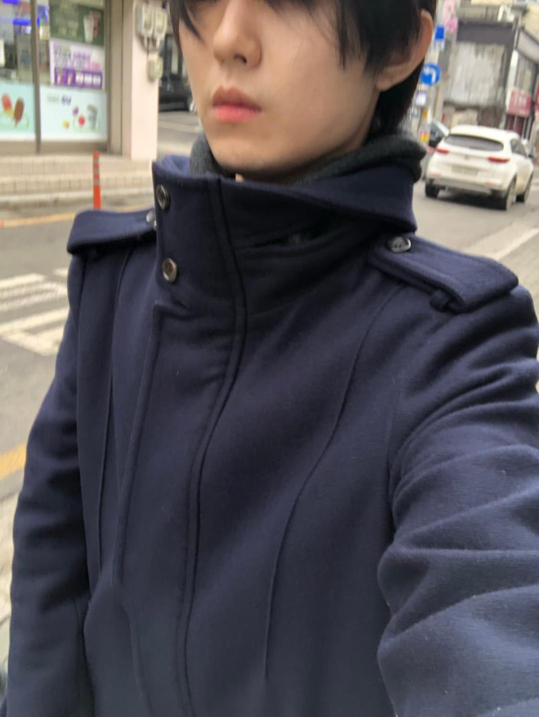 우영미 캐시미어 도킹 하이넥 코트 | 후루츠패밀리