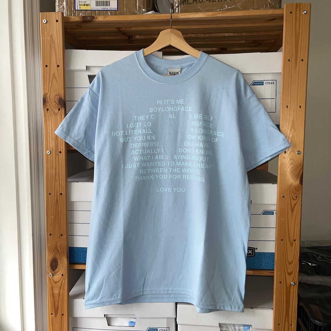 Love Between the Words T-shirt [ Light Blue ]