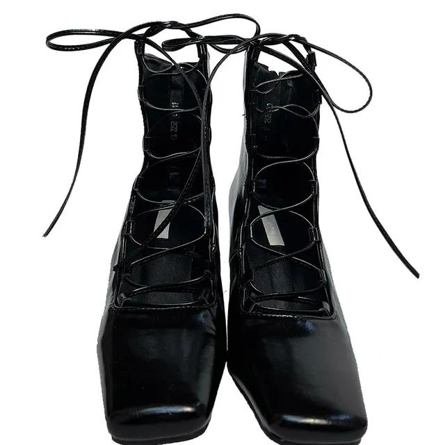 Lace-up high heel