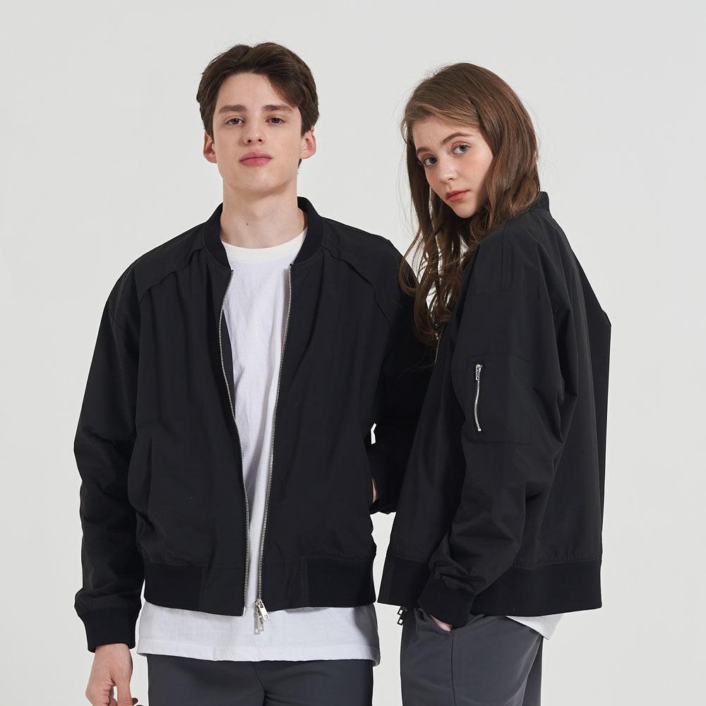 세미오버 투웨이 MA-1 점퍼 블랙