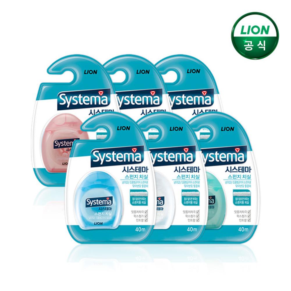 시스테마 스펀지 치실 40ml 6개