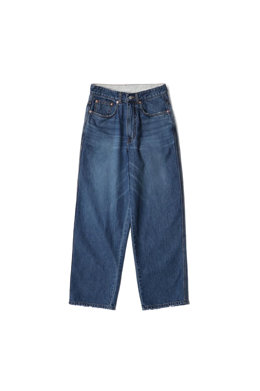 Blueborn Tapered Nep Denim Pants Normal Navy
