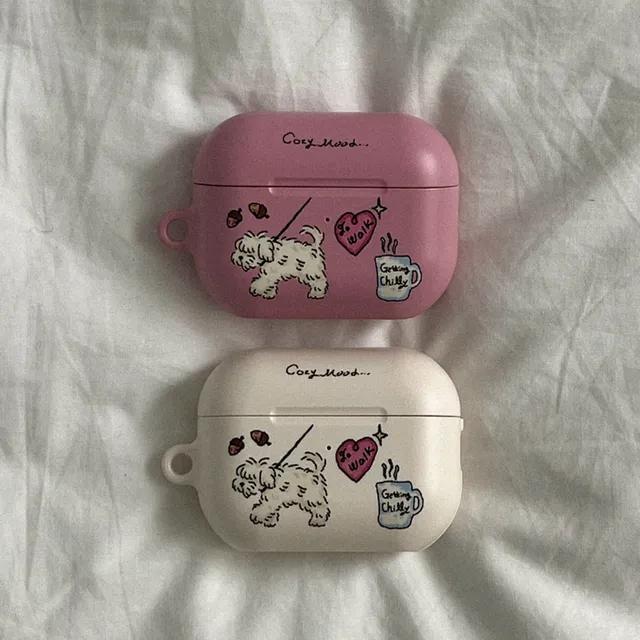 cozy drawing pattern 에어팟 1 2 케이스 하드