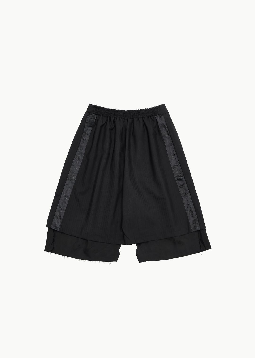 exploded lining short, black