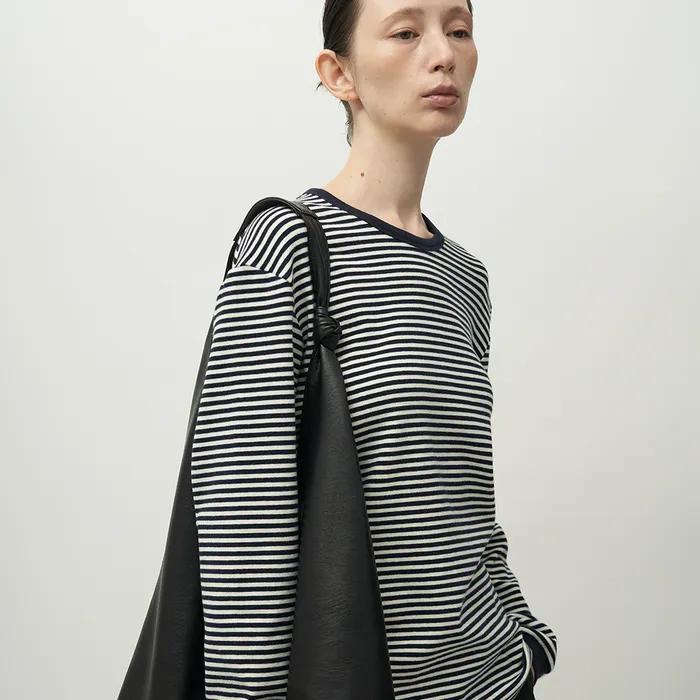 Comfy Stripe Long Sleeve Navy