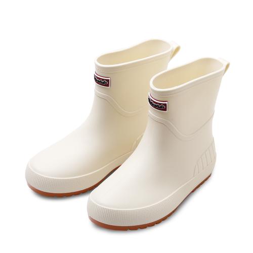 실린더 레인부츠 베이지