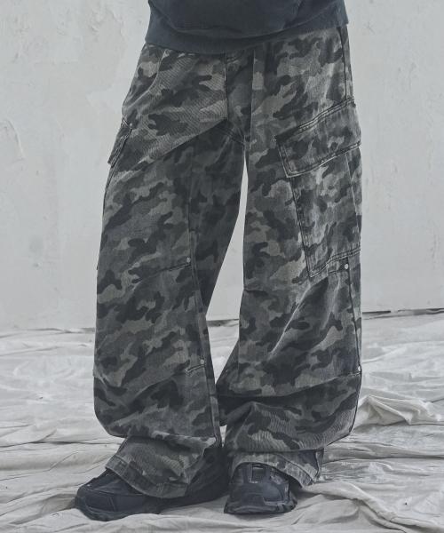 Side Big Cargo Pants LIGHT CAMO