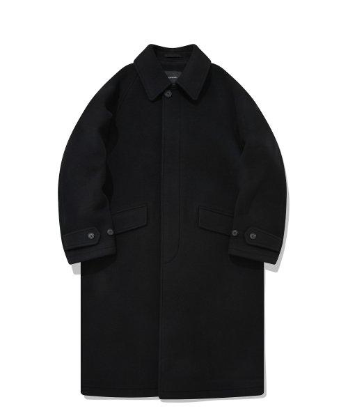 BELLANDI 울 발마칸 코트 블랙