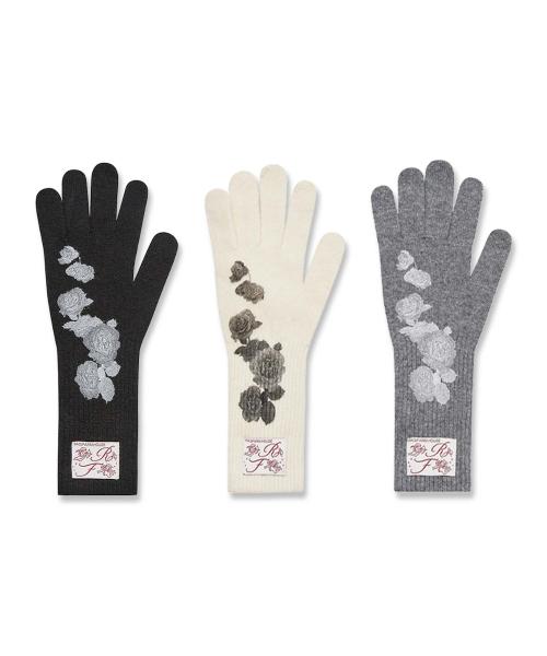 센티멘탈 로즈 그래픽 울장갑 (3 Color)