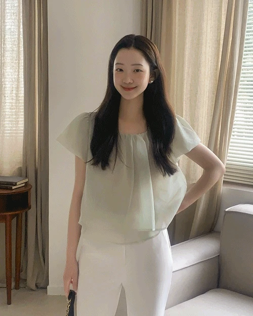 당일출고 [인스타DM폭주🔥/하객룩 데이트룩 추천🧡 ] 엔젤 레이어드 셔링 블라우스 (4color)