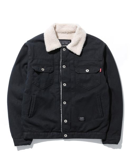 워싱 코튼 셰르파 자켓 (Black)