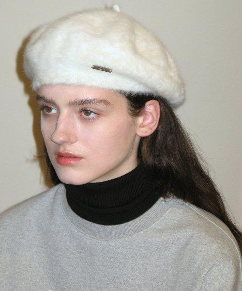 ANGORA BERET (WHITE)