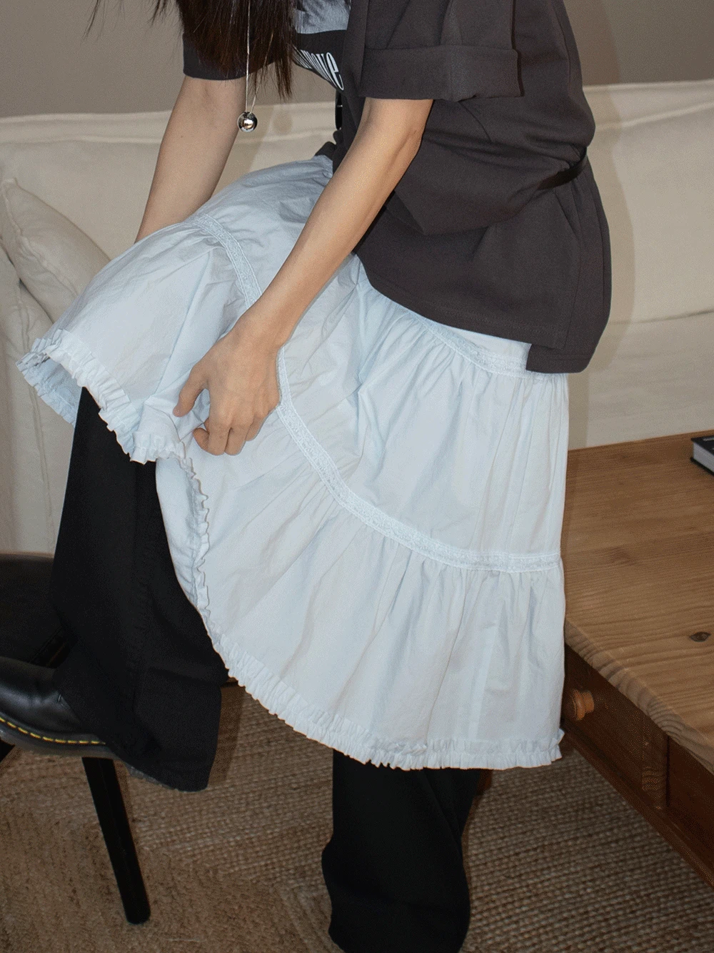 BLOSSOM COTTON SKIRT (3COLORS)