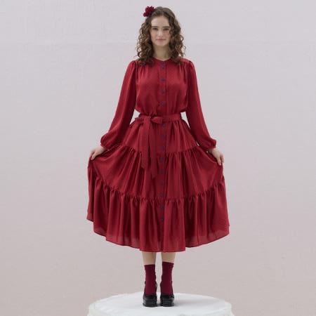 이런 상품 어때요? [카티아조] 블랙 레이블 럭셔리 티어드 드레스 마룬 레드 katiacho Black Label Luxury Tiered Dress Maroon Red