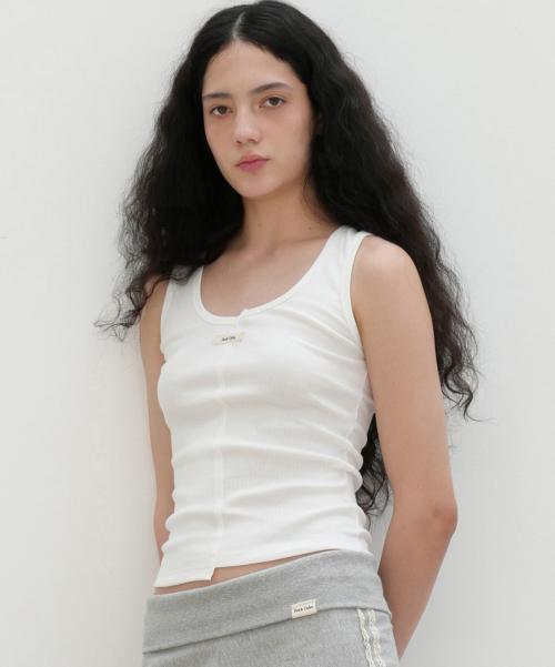 Mono Cut Tank Top - Ivory