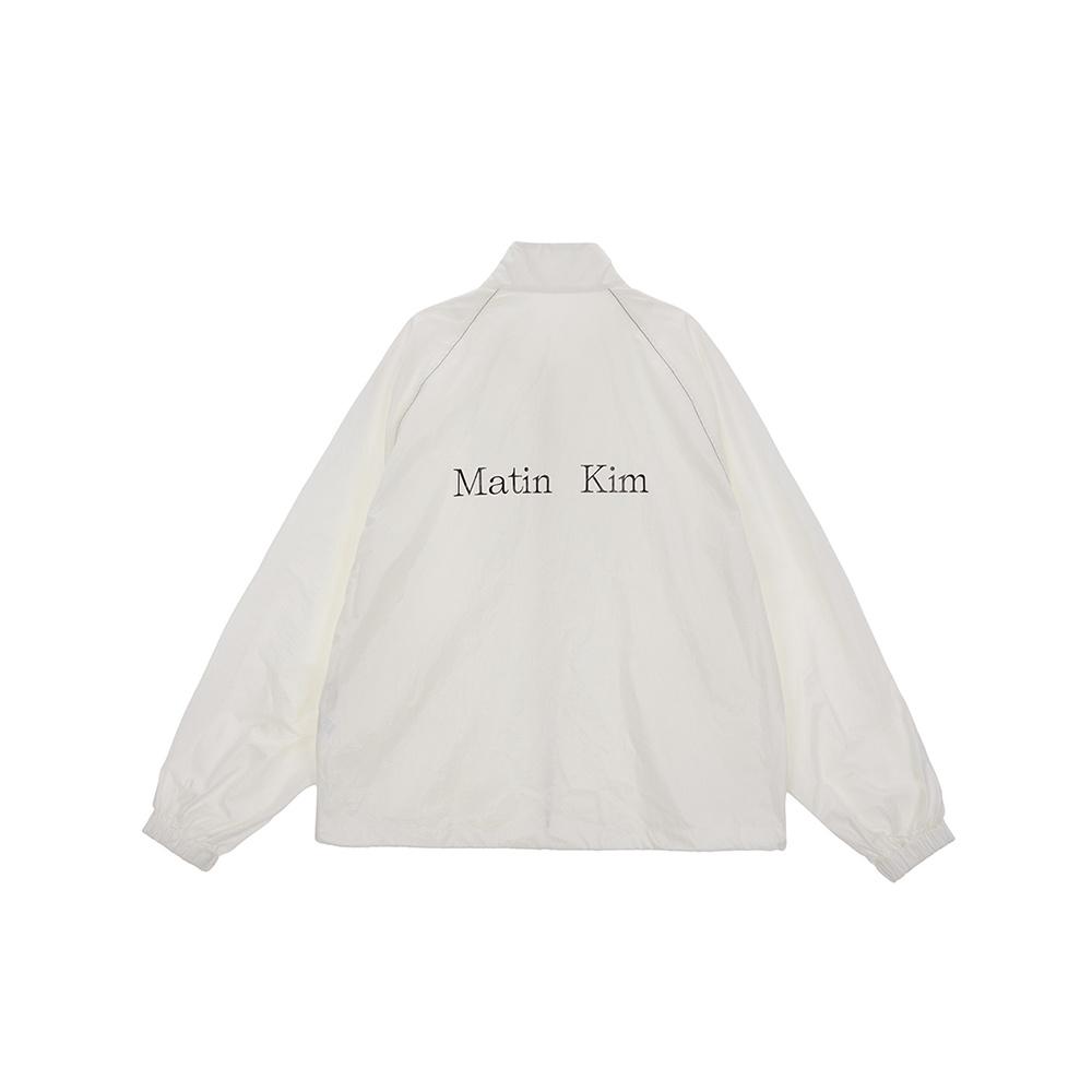 MATIN KIM LOGO COATING JUMPER IN IVORY