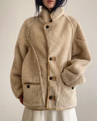 vintage reversible mouton jacket (2color)